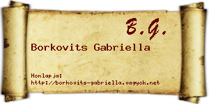 Borkovits Gabriella névjegykártya