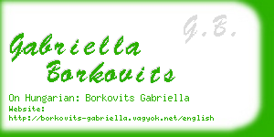 gabriella borkovits business card